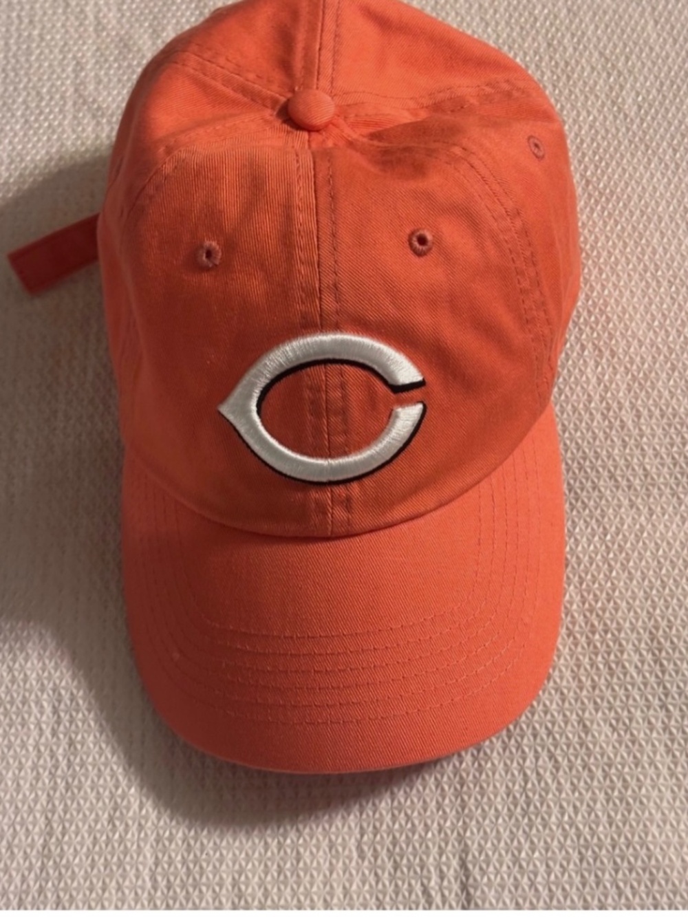Fan Favorite Baseball Hat Orange Adjustable Strap